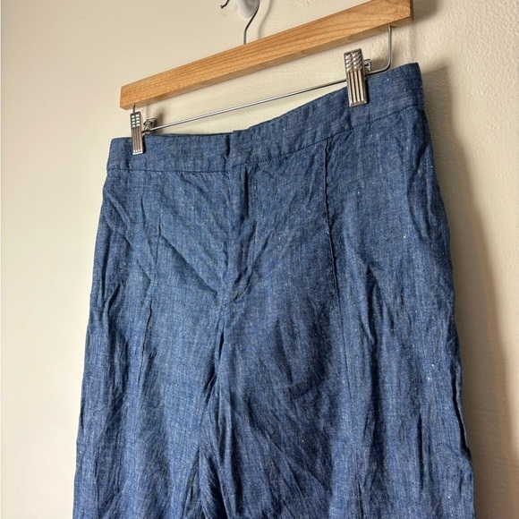 ISABEL ETOILE MARANT Women’s Linen Blend Lagenlook Trouser Blue Pants Sz 38 = 29 - Picture 3 of 6